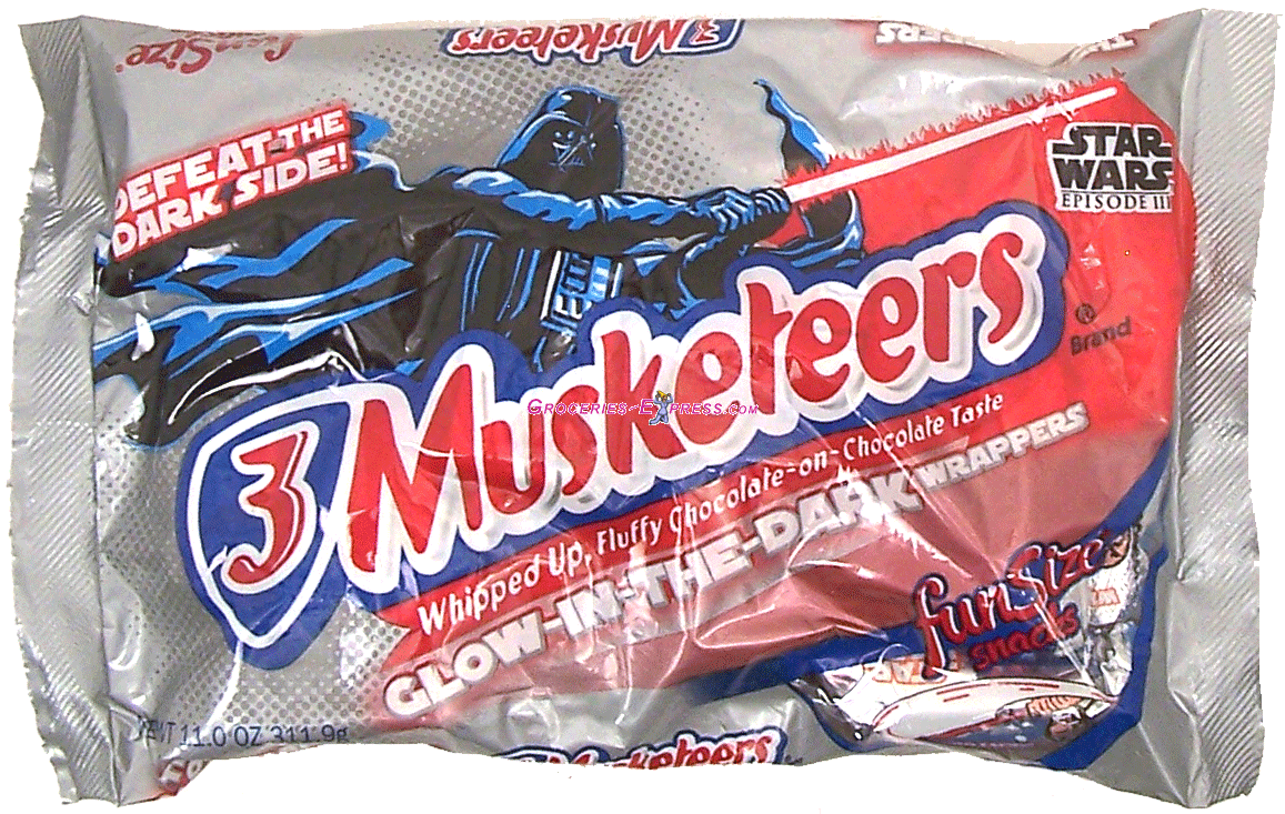 3 Musketeers&nbsp;&nbsp;whipped up, fluffy chocolate-on-chocolate snack size candy bars Full-Size Picture